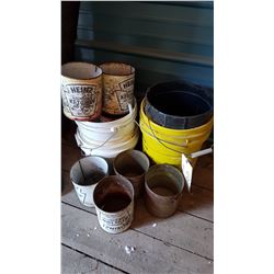 Lot of Cans & Buckets