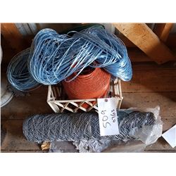 Lot Chicken Wire & Twine & Rope