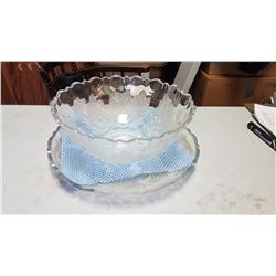 Glass Bowl & Platter