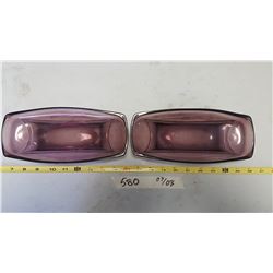 2 Glass Serving Dishes