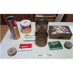 Lot Vintage Tobacco Tins Etc.