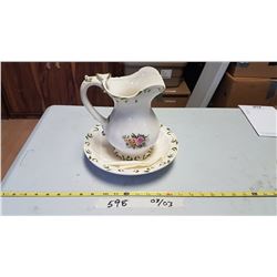 Vintage Water Jug & Tray