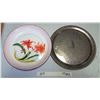 Image 1 : Enamelware Plate & Sliver Plated Tray