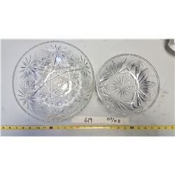 2 Depression Glass Bowls