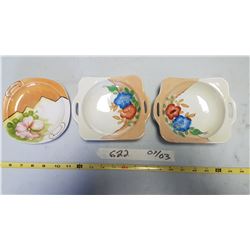 1 Noritake & 2 Decorative Bowls
