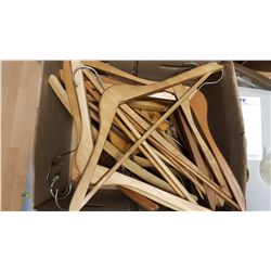 Lot Vintage Wooden Hangers