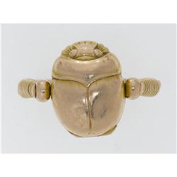 14K PINK GOLD SCARAB POISON RING