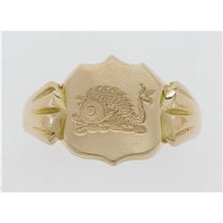 18K GOLD "DOLPHIN" RING ENGLISH CIRCA 1915