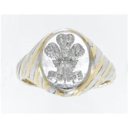 PLATINUM 18K GOLD SIGNET RING