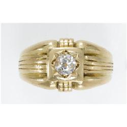 DIAMOND 18K GOLD RING ENGLISH CIRCA 1957