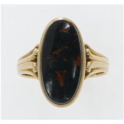 BLOODSTONE 14K GOLD RING CIRCA 1910