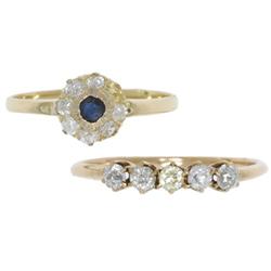 SAPPHIRE DIAMOND 18K/14K GOLD RINGS