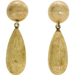 14K GOLD TEXTURED DROP EARRINGS CIRCA 1960