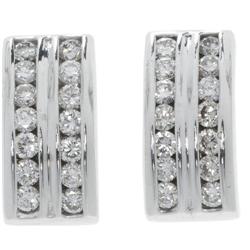 DIAMOND 14K WHITE GOLD EARRINGS