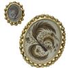 Image 1 : VICTORIAN HAIR 18K GOLD BROOCH AND RING SET