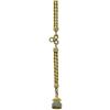 Image 1 : ENAMEL 18K GOLD WATCH CHAIN FOB & SLIDES
