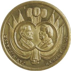 Blaine and Logan Jugate 1884 Campaign Medal