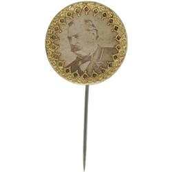 Grover Cleveland Paper Picture in Gold Tin Frame