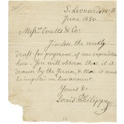 Louis Philippe Autograph Note Signed