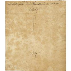 Louis XV of France Secretarial Signature