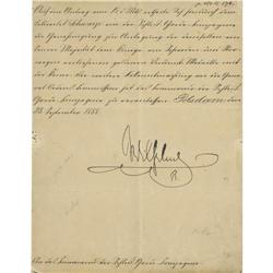 Wilhelm II of Germany Document Signed - 1888