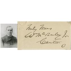 William McKinley Autograph Card