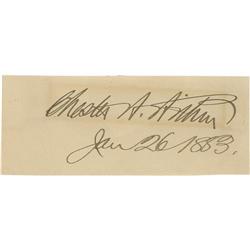 President Chester Alan Arthur Signature