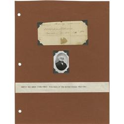 Martin Van Buren Clipped Autograph