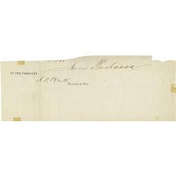 James Buchanan Clipped Signature in full
