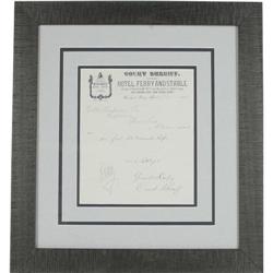 Court Sheriff Document Signed Montana 1894