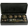 Image 1 : Balance Mid-19th Century gold weight set in case