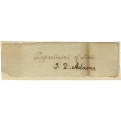 John Quincy Adams Cut Signature