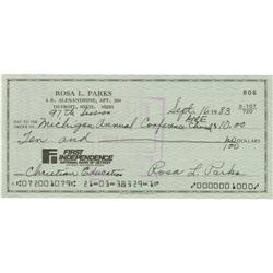 Rosa Parks Document Signed "Rosa L. Parks"