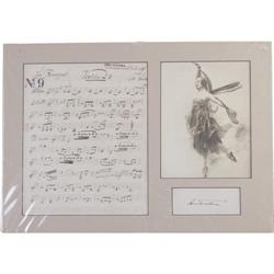 Anna Pavlova Sheet Music, Photo, and Signature