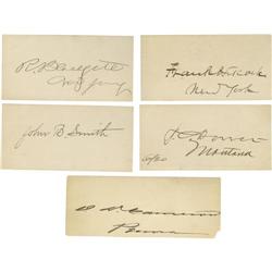 Lot of 15 Autographs of 19th Century Americans