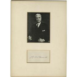Bernard Baruch Autograph - bold signature
