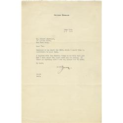 Irving Berlin Typed Letter Signed 1940