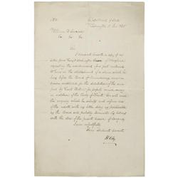 Henry Clay Document Signed "H. Clay"