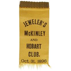 McKinley and Hobart 1896 Campaign Ribbon