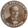 Image 1 : William Jennings Bryan Celluloid Campaign Button