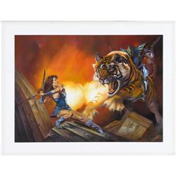 Julie Bell - "Fireballs" Painting Original Art