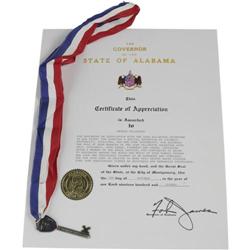 Mercer Ellington's Key to the City of Birmingham