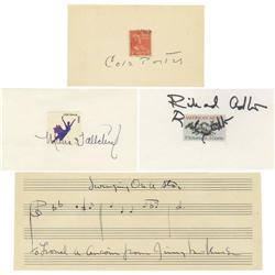 Famous Composers Signed Stamps. Set of three 3"