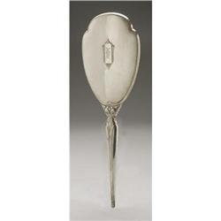 AN AMERICAN STERLING SILVER HAND MIRROR