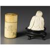Image 2 : IVORY BUDDHA FIGURE AND CARVED BOX WITH COVER