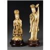 Image 1 : TWO CHINESE CARVED IVORY FIGURES