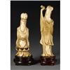 Image 2 : TWO CHINESE CARVED IVORY FIGURES