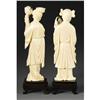 Image 2 : TWO CHINESE CARVED IVORY FIGURES