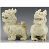 Image 1 : PAIR OF CHINESE CARVED COMPOSITE LIONS