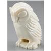 Image 1 : CHINESE CARVED TOOTH FIGURE OF AN OWL